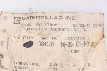 Caterpillar 384109, 0384109, 38-4109 Lever