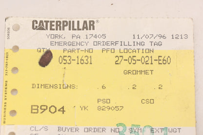 Caterpillar 531631, 0531631, 053-1631 Grommet NOS
