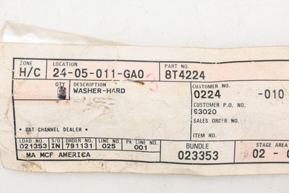 Caterpillar 8T4224, 8T-4224 Washers Qty 4 NOS