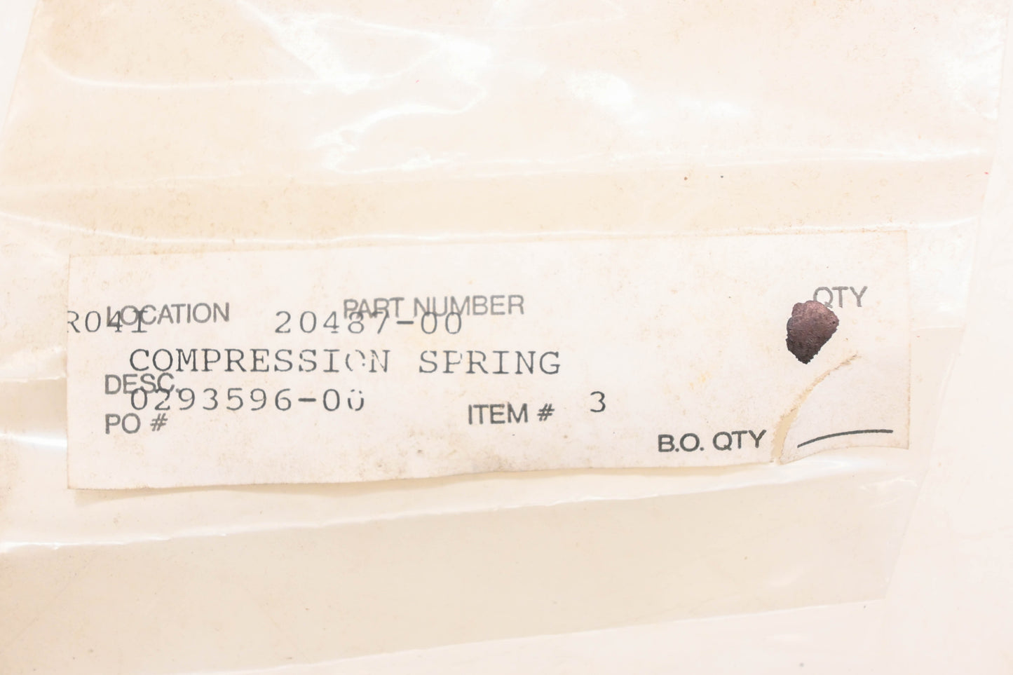 Aftermarket 20487-00 Compression Spring NOS