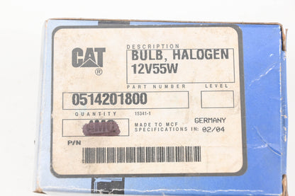 Caterpillar 514201800, 0514201800 Halogen12v 55w Bulb Assembly NOS