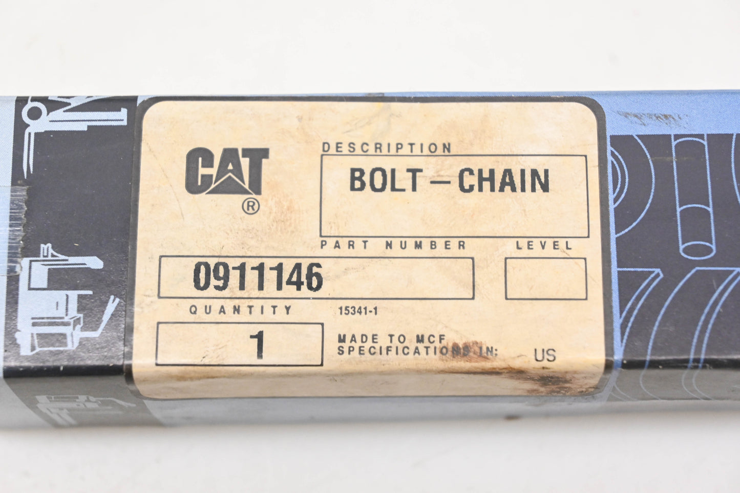Caterpillar 911146, 0911146, 091-1146 Chain Anchor Bolt NOS