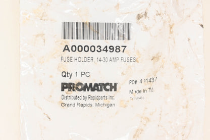 ProMatch A000034987 Inline 14-30 Amp Fuse Holder Kit NOS