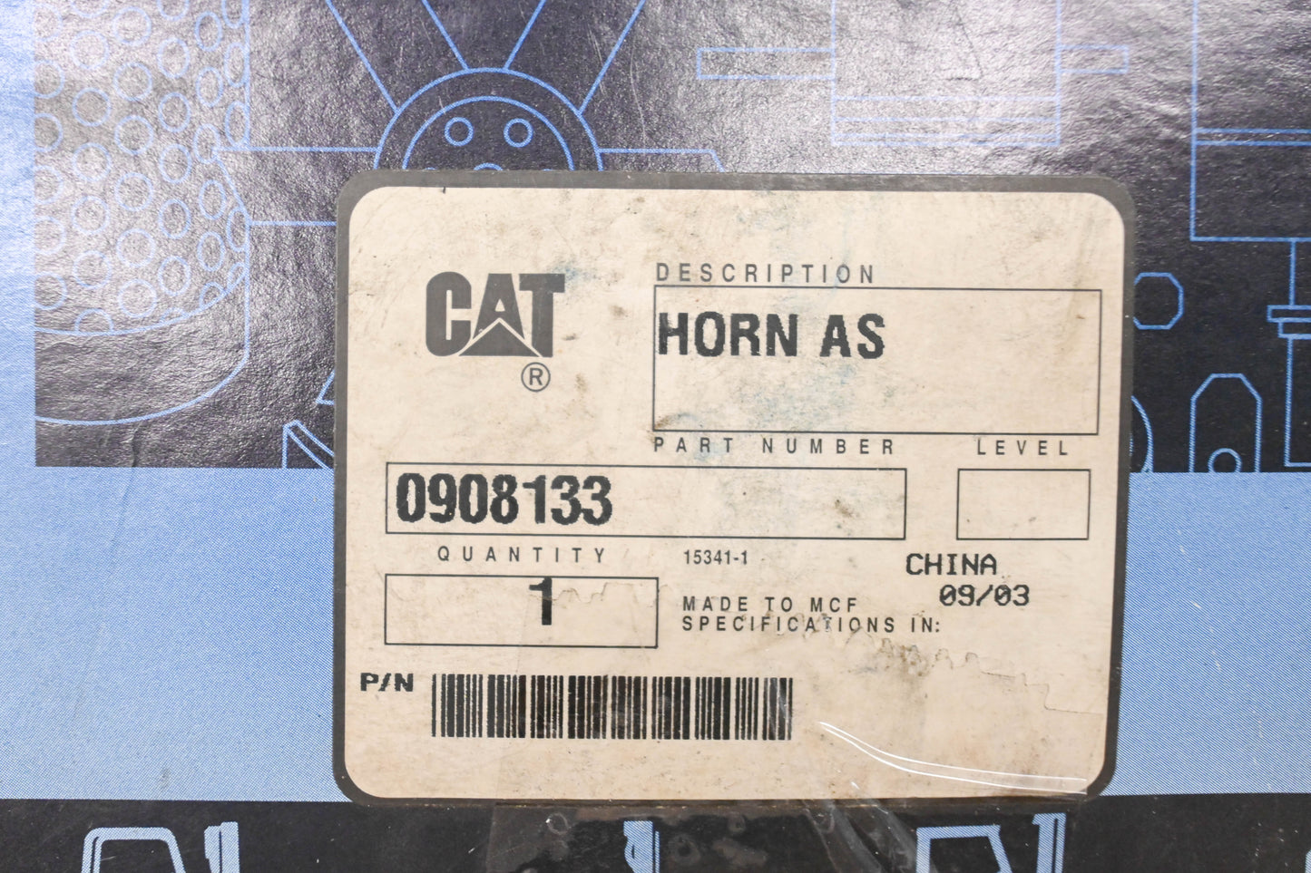 Caterpillar 908133, 0908133, 090-8133 12v Horn Assembly NOS