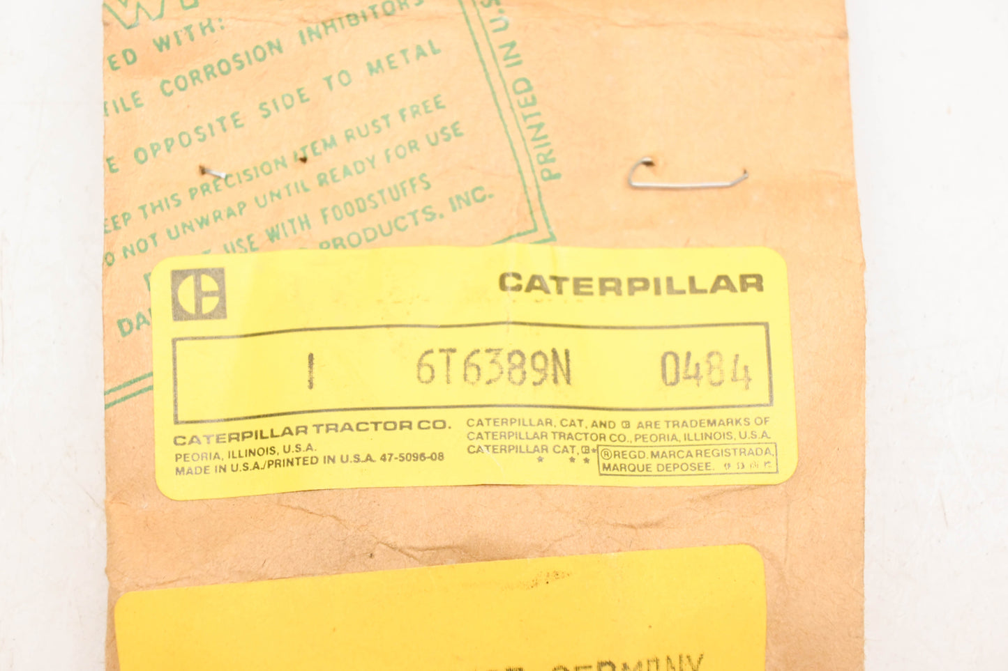 Caterpillar 6T-6389, 6T6389N, 6T6389 Retainer NOS