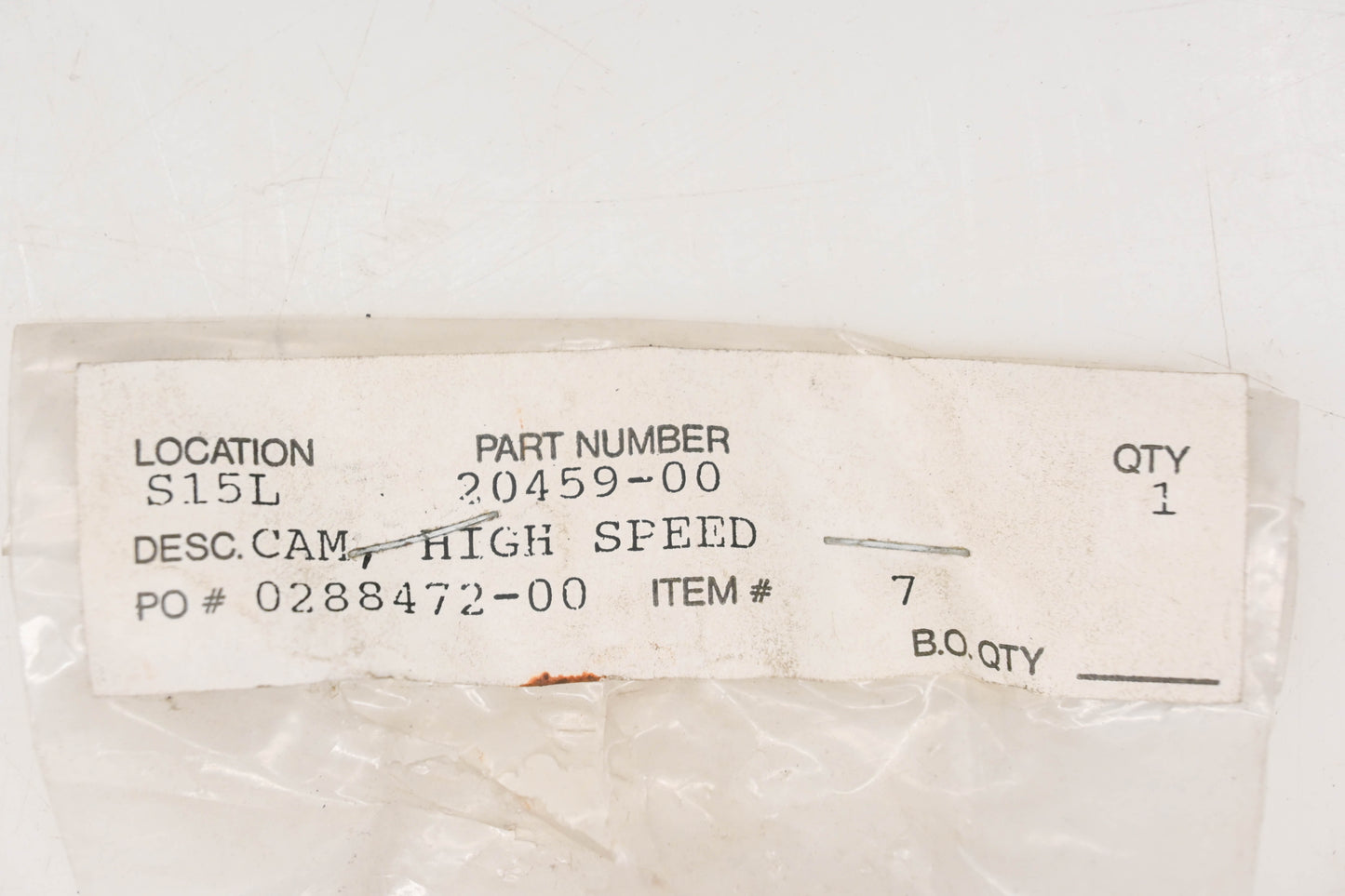 Prime-Mover 20459-00 High Seed Cam NOS