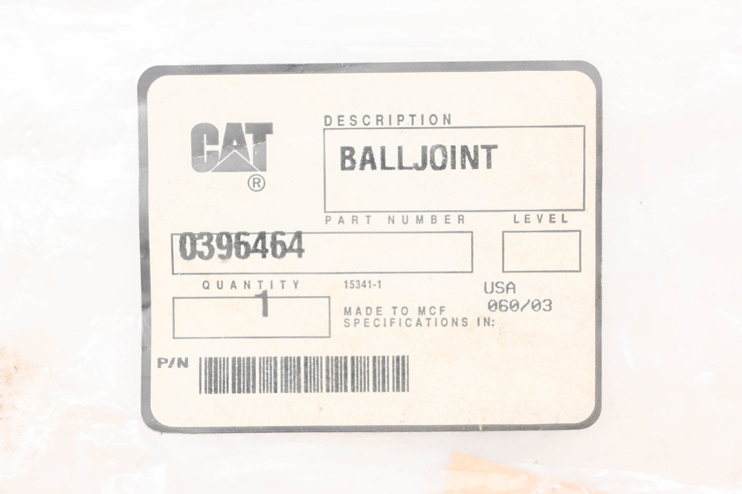 Caterpillar 396464, 0396464, 039-6464 Ball Joint Assembly NOS