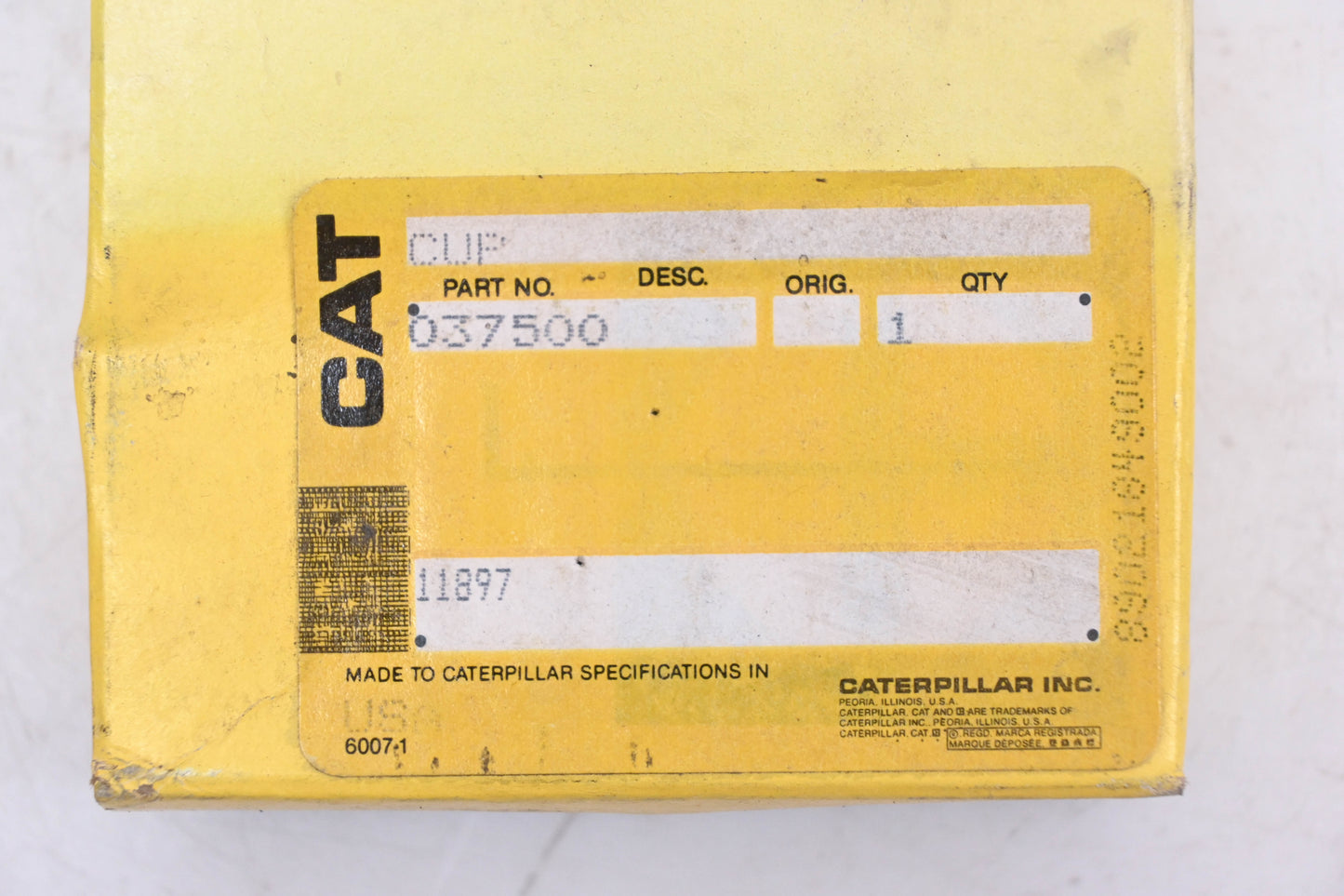 Caterpillar 37500, 037500, 24721 Timken Roller Bearing Cup NOS