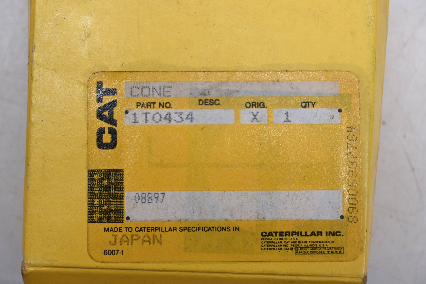 Caterpillar 1T0434, 1T-0434, LM603049 Timken Tapered Roller Bearing Cone NOS