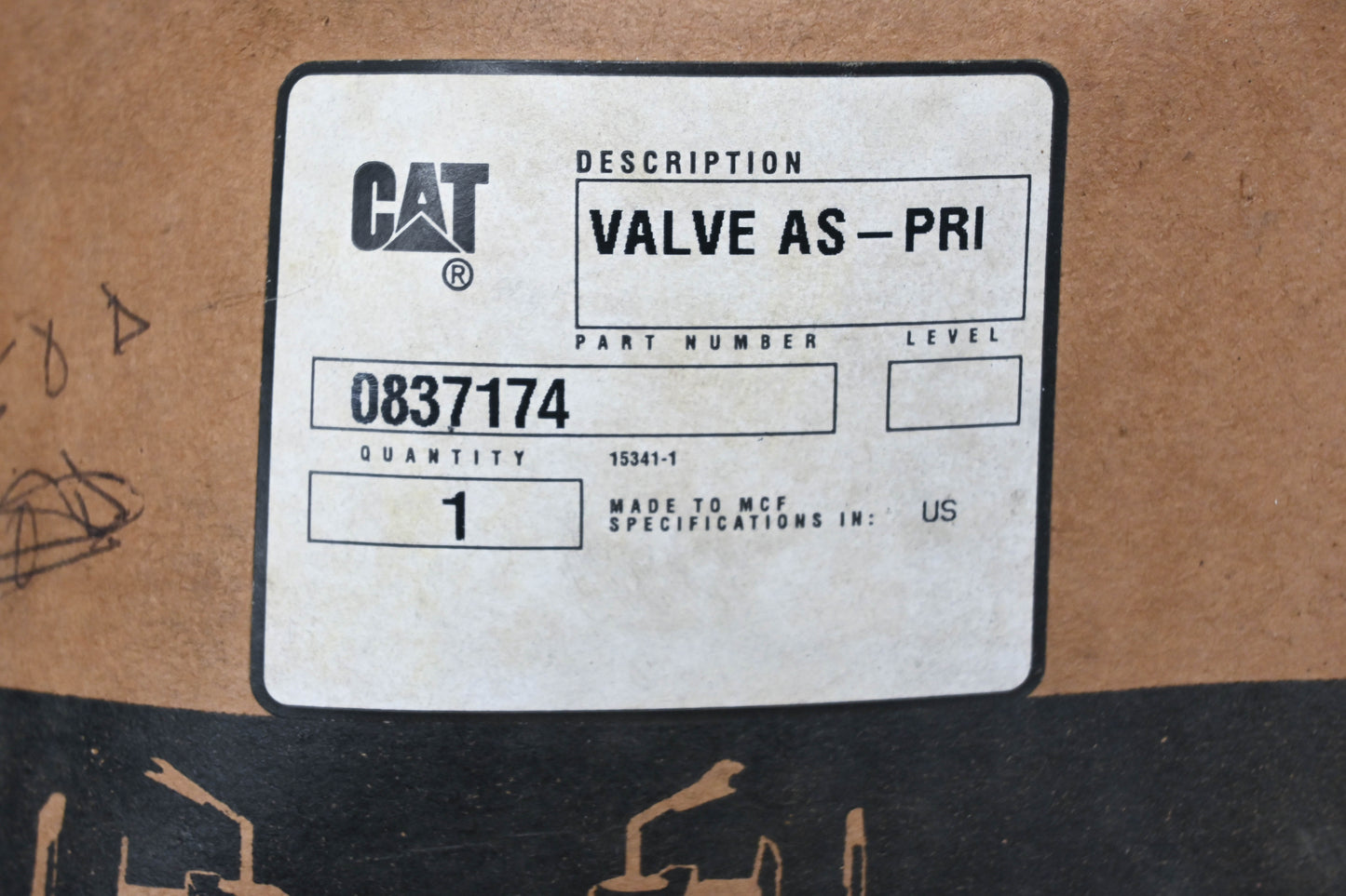 Caterpillar 837174, 0837174, 083-7174 Priority Valve Assembly NOS