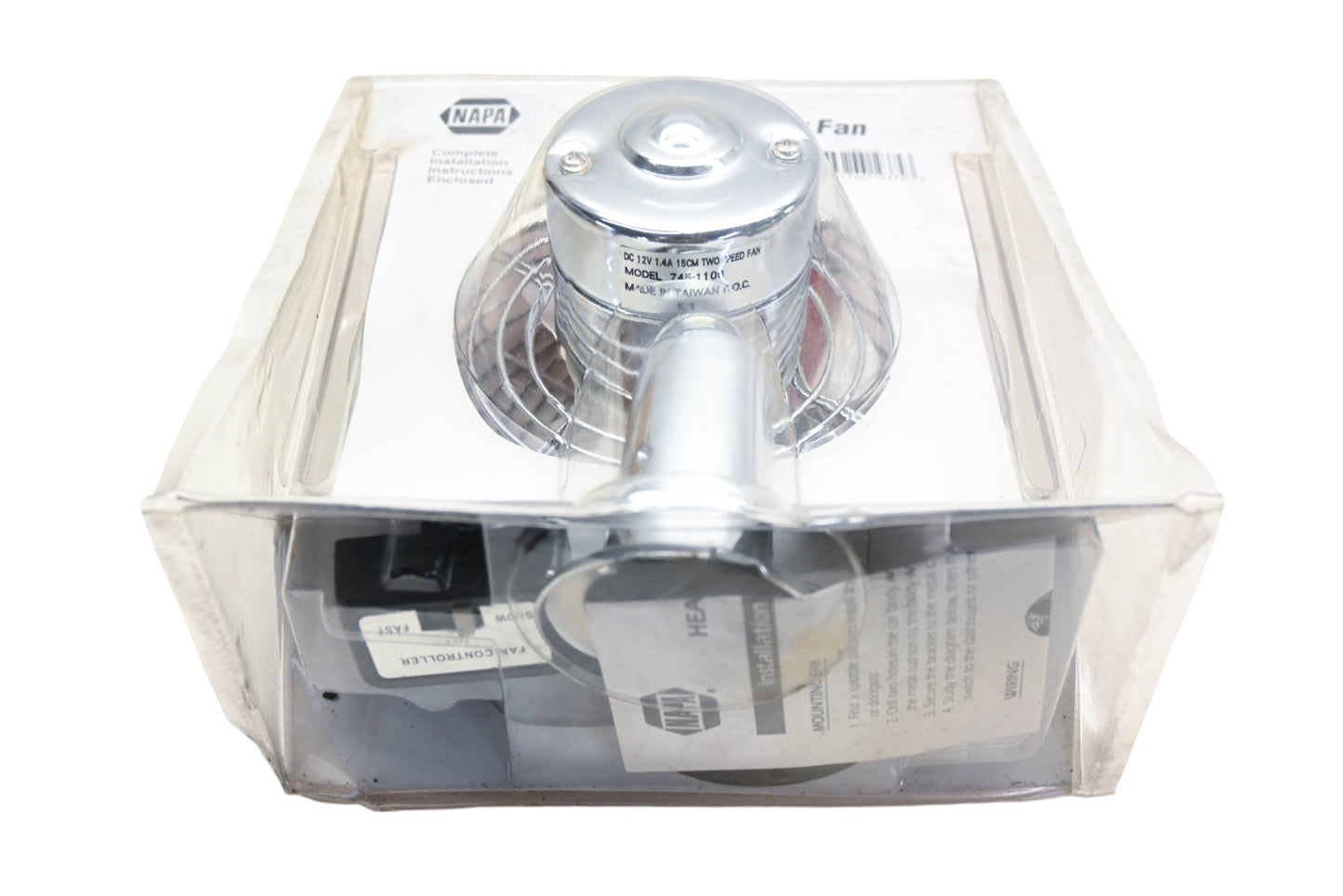 NAPA 745-1106 Chrome 12v Tilt Base Fan Kit NOS
