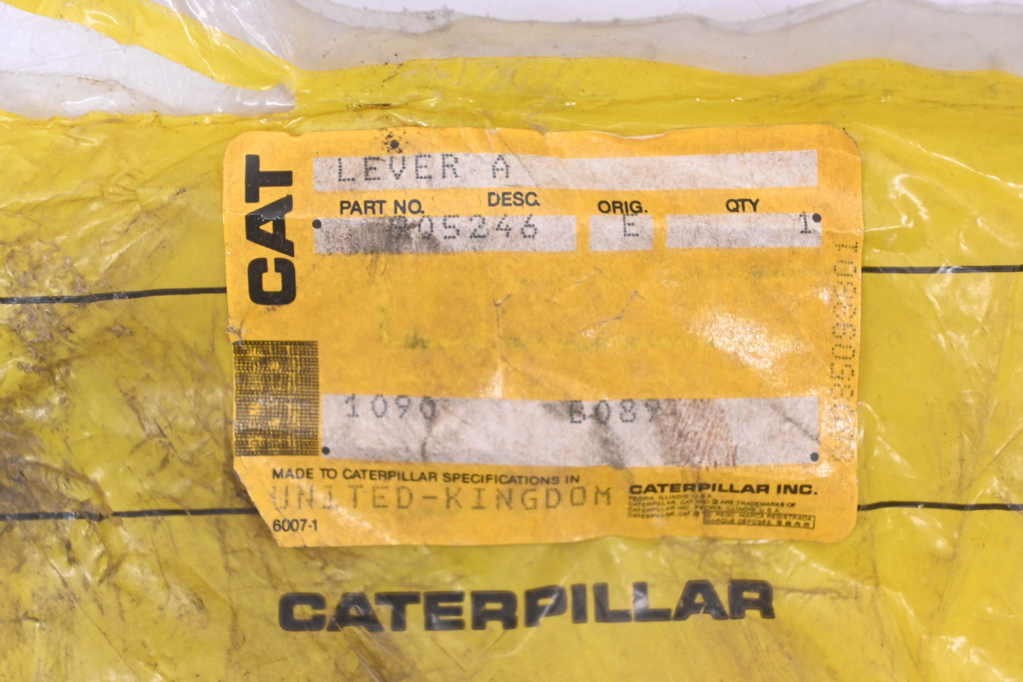 Caterpillar 0905246, 090-5246 Lever NOS