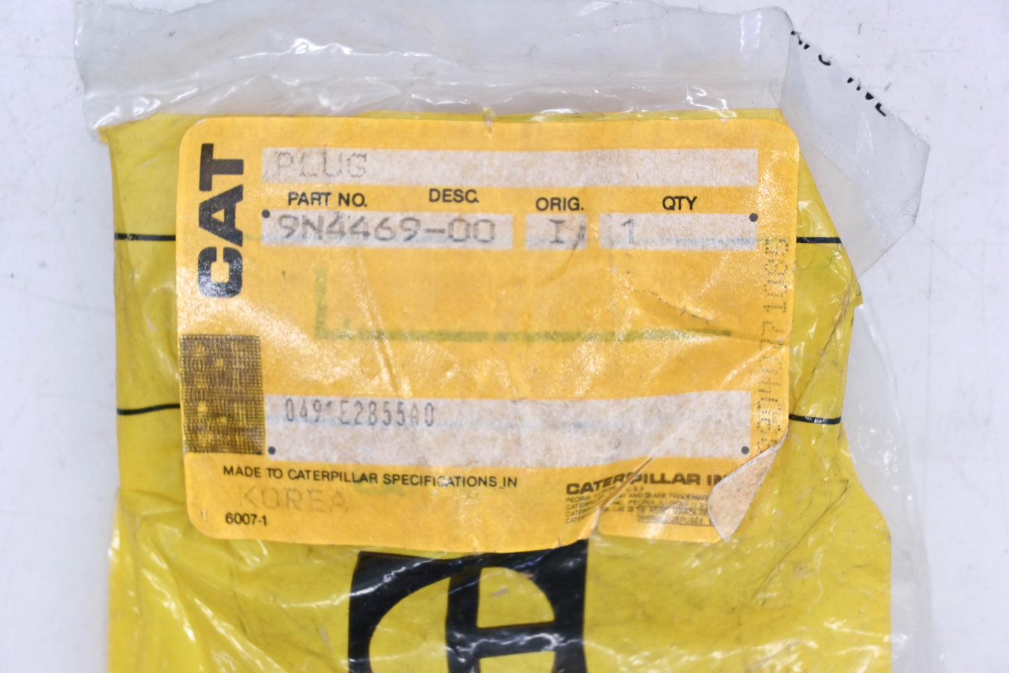 Caterpillar 9N4469, 9N-4469 Drain Plug NOS