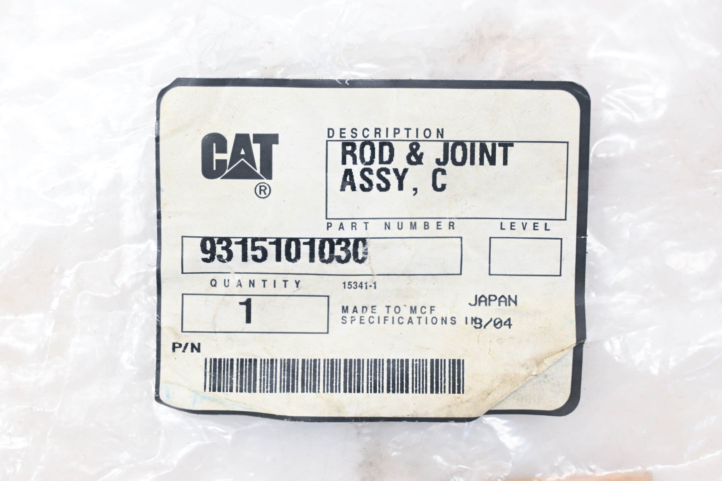 Caterpillar 9315101030, 93151-01030 Rod & Joint Assembly NOS