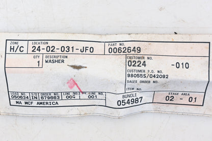 Caterpillar 62649, 0062649, 006-2649 Rubber Washer NOS