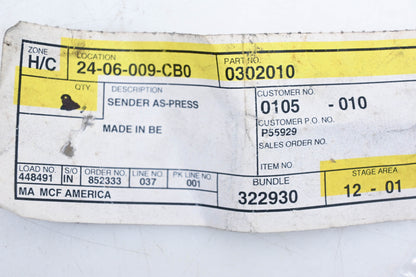 Caterpillar 302010, 0302010 Pressure Sender Assembly