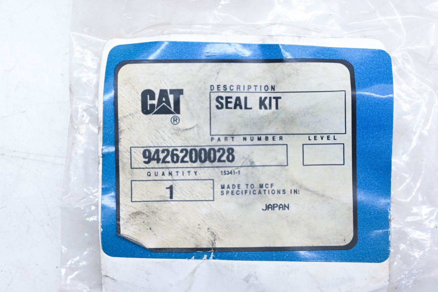 Caterpillar 9426200028, 94262-00028 Lift Cylinder Seal Kit NOS