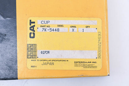 Caterpillar 7K5448, 7K-5448, 4T-JLM506810 NTN Tapered Roller Bearing Cup NOS