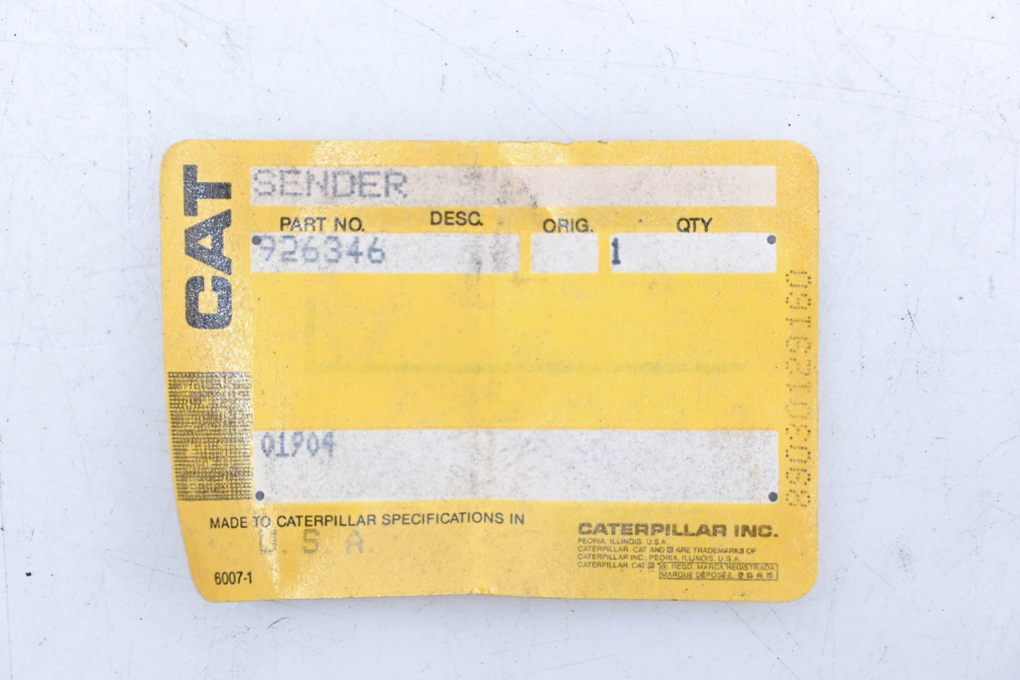 Caterpillar 926346, 0926346, 92-6346 Temperature Sender NOS