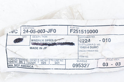 Mitsubishi F251510000, F2515-10000 Spring Washers Qty 2 NOS
