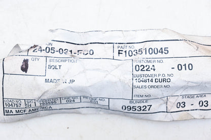 Mitsubishi F103510045, F1035-10045 Hex Cap Bolt M10-1.25 X 45 NOS