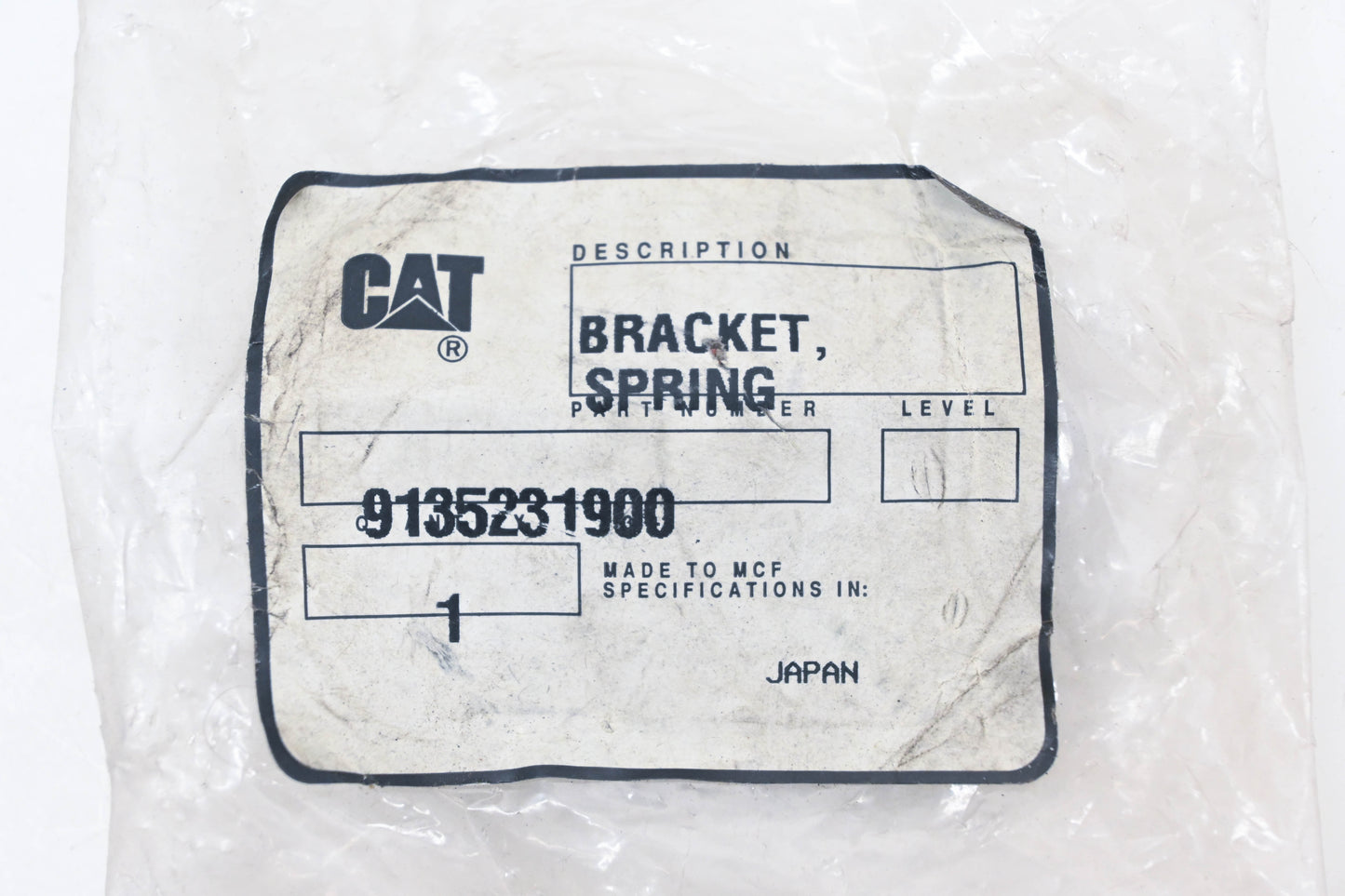 Caterpillar 9135231900, 91352-31900 Spring Bracket NOS