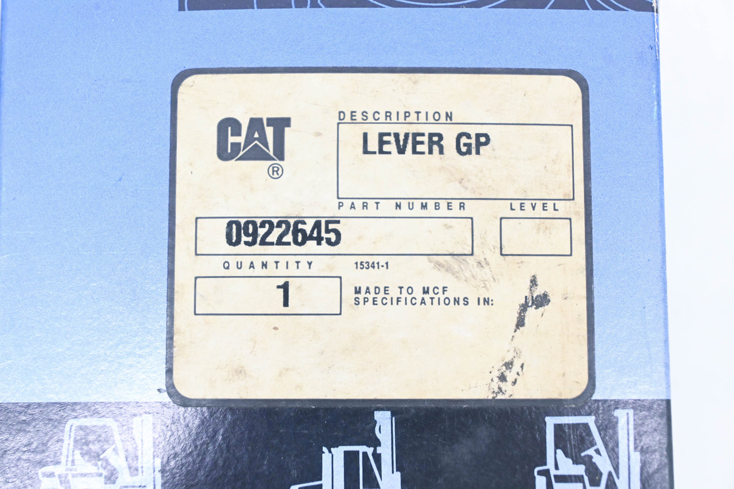 Caterpillar 922645, 0922645, 092-2645 Tilt Valve Lever Kit NOS