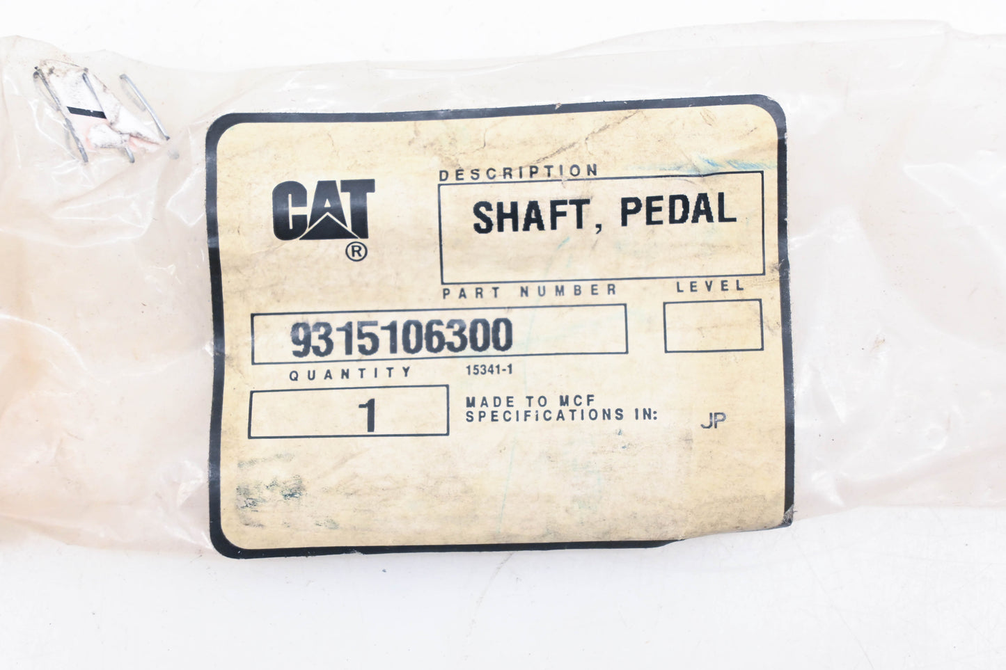 Caterpillar 9315106300, 93151-06300 Pedal Shaft NOS