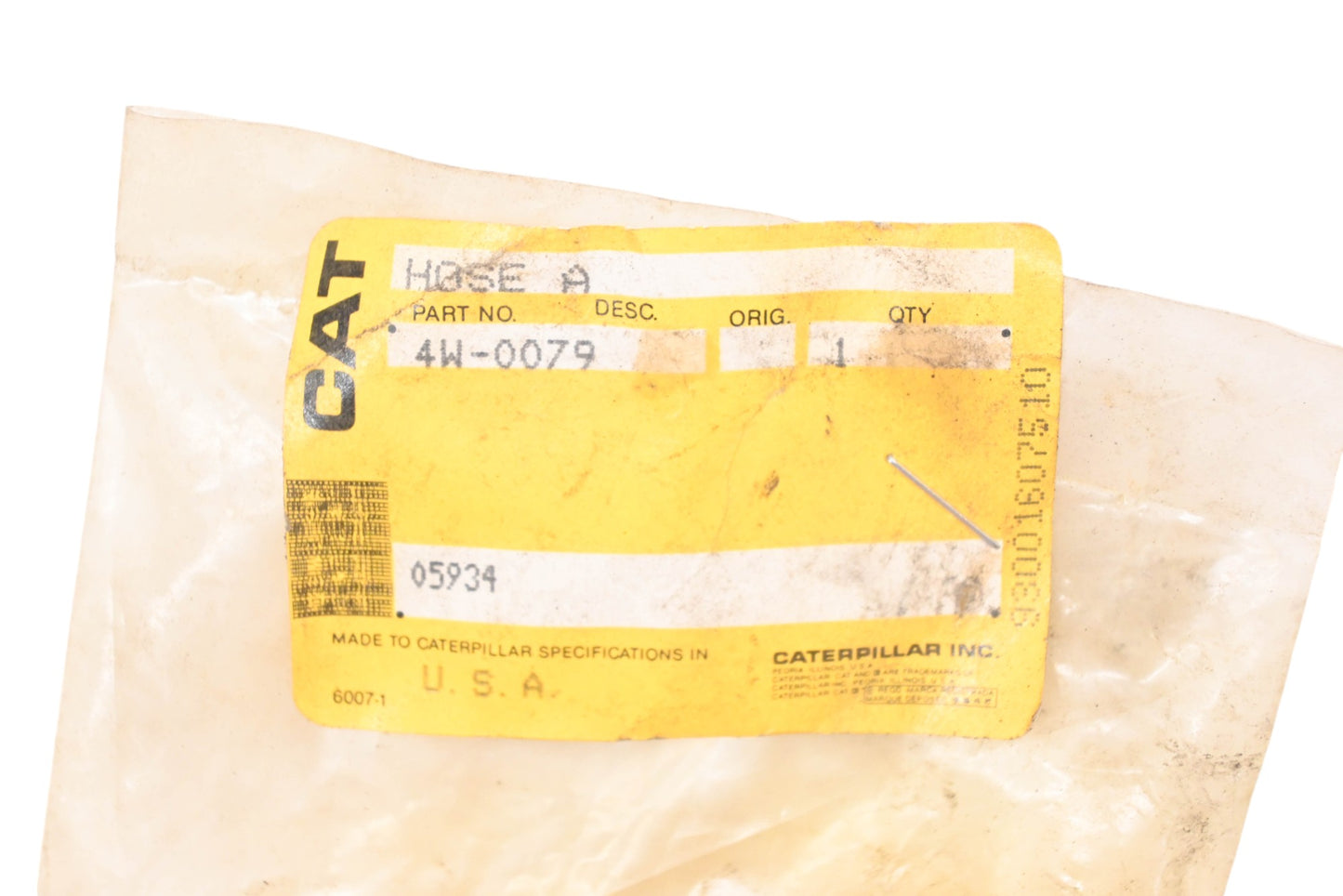 Caterpillar 4W0079, 4W-0079 Gates 3/8" Hose Assembly NOS