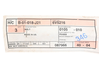 Caterpillar 6V5216, 6V-5216 Bolts Qty 3 NOS