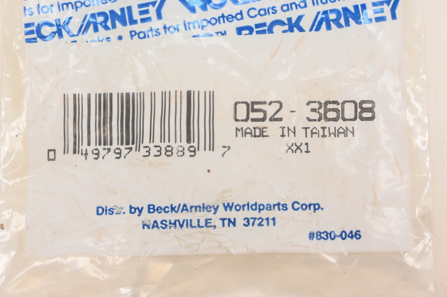 Beck/Arnley 052-3608 Camshaft Seal NOS