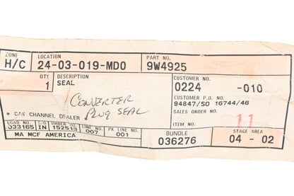 Caterpillar 9W4925, 9W-4925 Copper Seal Gasket NOS