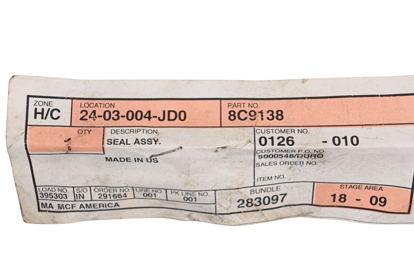 Caterpillar 8C9138, 8C-9138 Seal Kit NOS