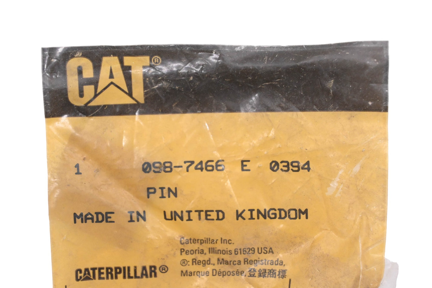 Caterpillar 0987466, 098-7466 Horn Button Pin NOS