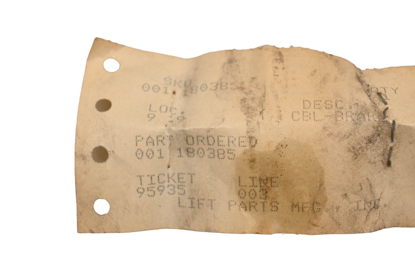 Hyster 180385 Righthand Brake Cable NOS