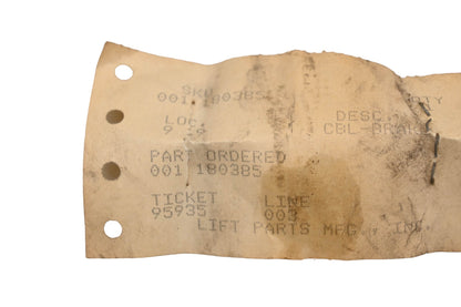 Hyster 180385 Righthand Brake Cable NOS