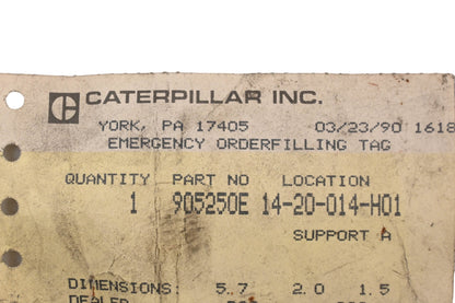 Caterpillar 905250E, 90-5250 Support Bracket NOS