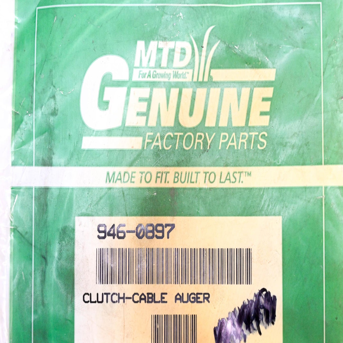 MTD 946-0897 Auger Clutch Cable NOS