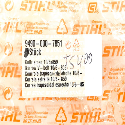 New OEM Stihl 9490-000-7851, 9490 000 7851, 94900007851 Drive Belt NOS