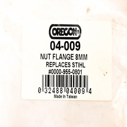 Oregon 04-009, 0000-955-0801 8mm Flange Nut NOS
