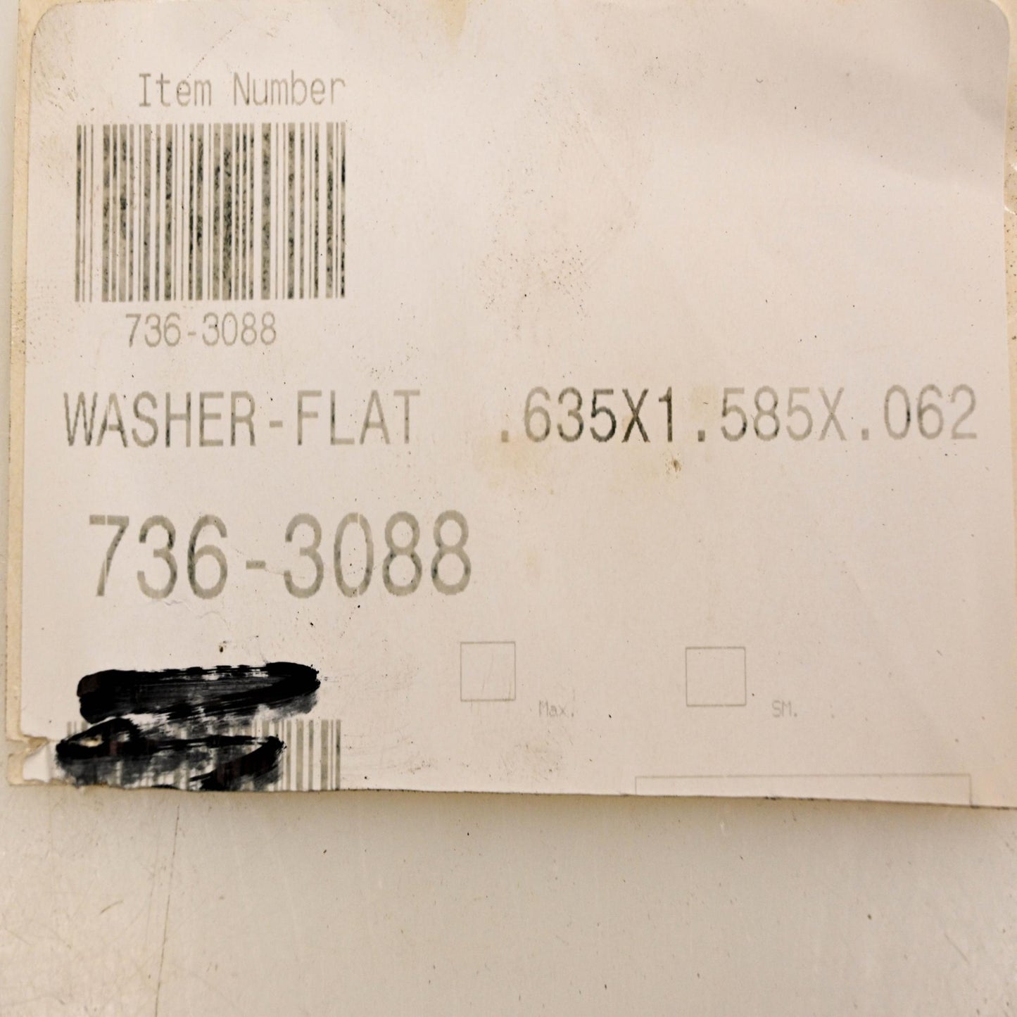 MTD 736-3088 Flat Washer NOS