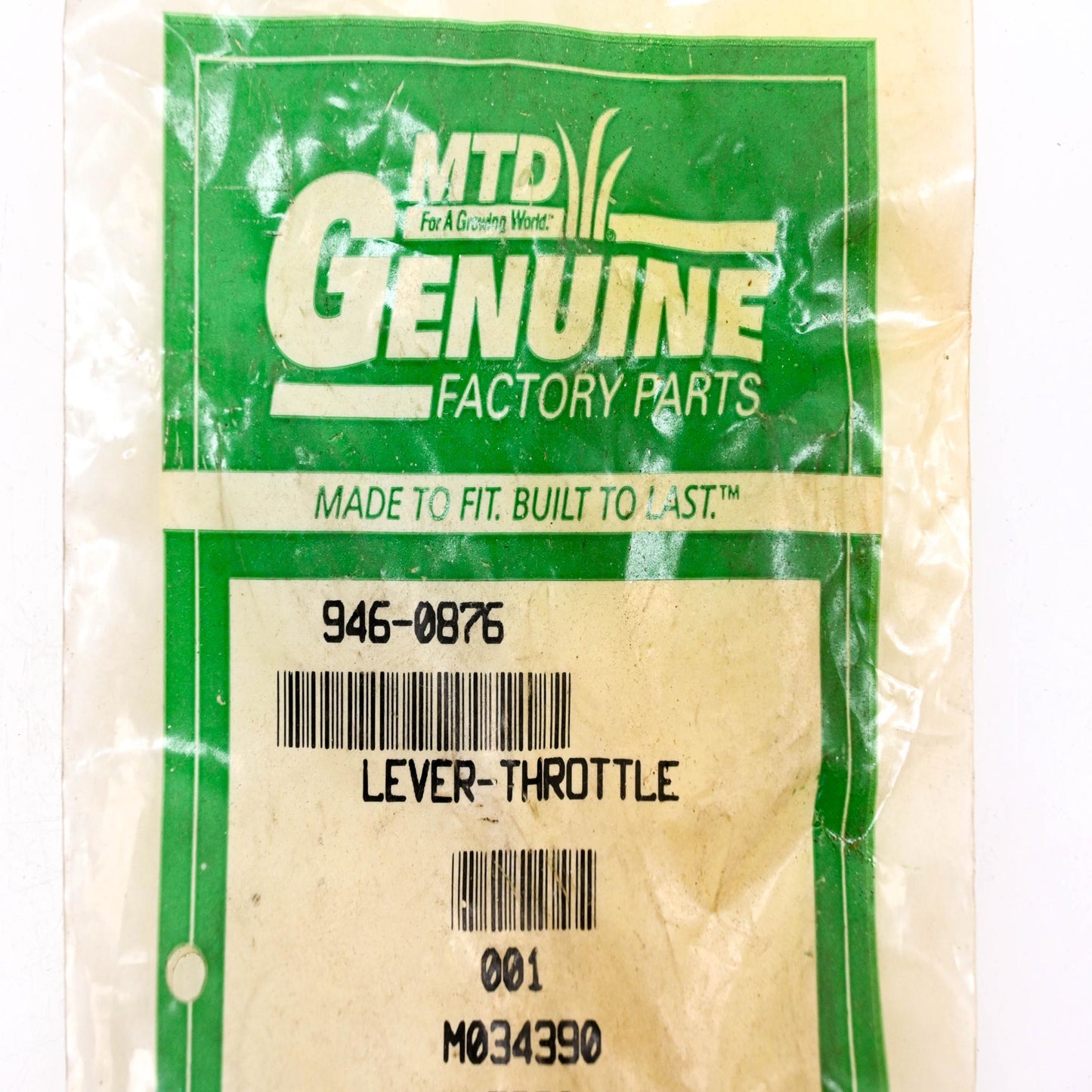 MTD 946-0876 Throttle Lever NOS