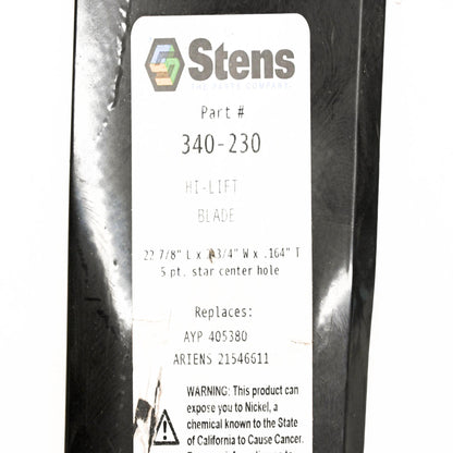 Stens 340-230, 405380, 21546611 21-7/8" Lawnmower Blade NOS