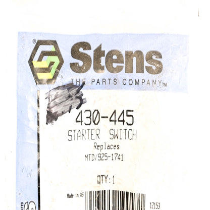Stens 430-445, 925-1741 Ignition Starter Switch NOS