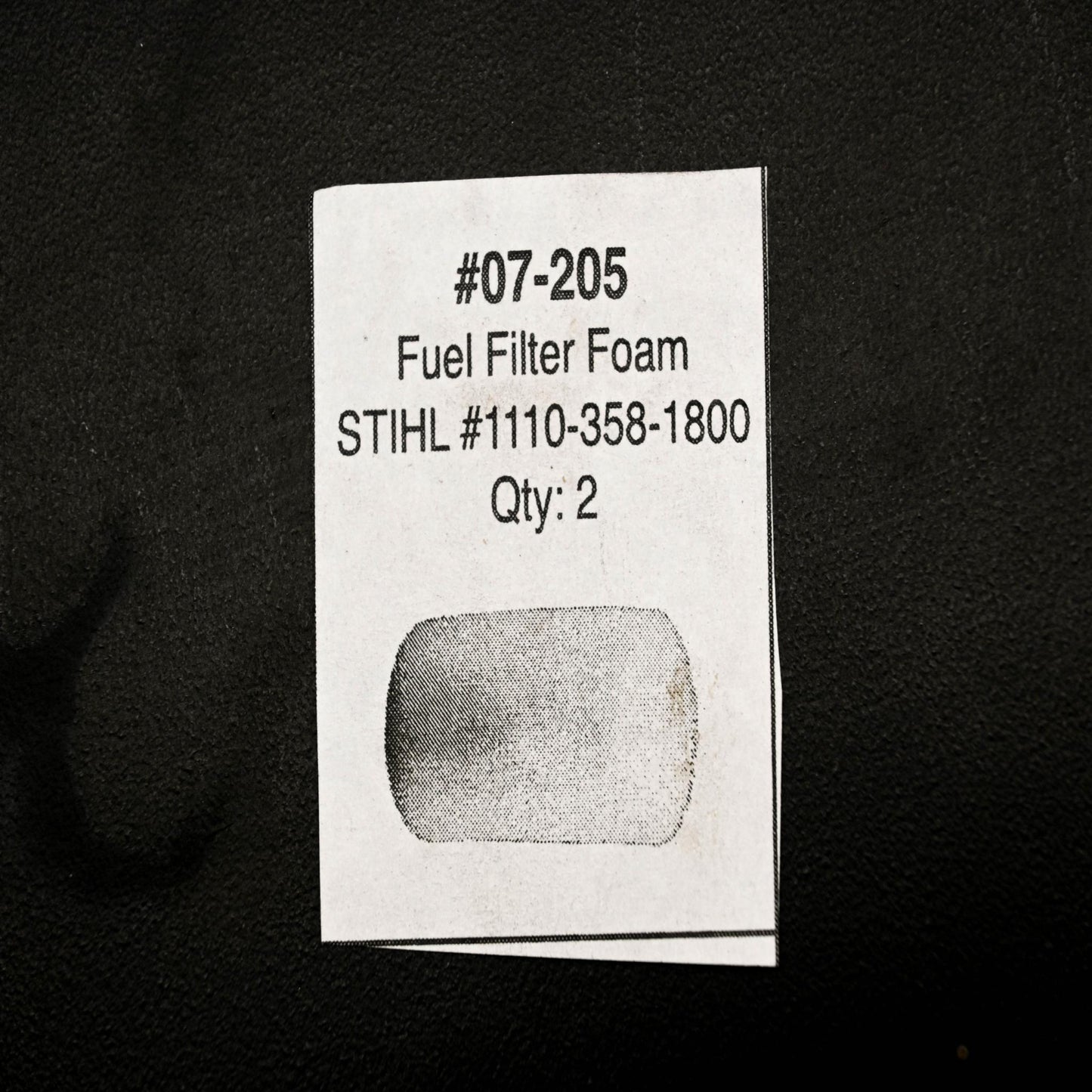 Oregon 07-205, 1110-358-1800 Fuel Filter Foam Pads Qty 2 NOS