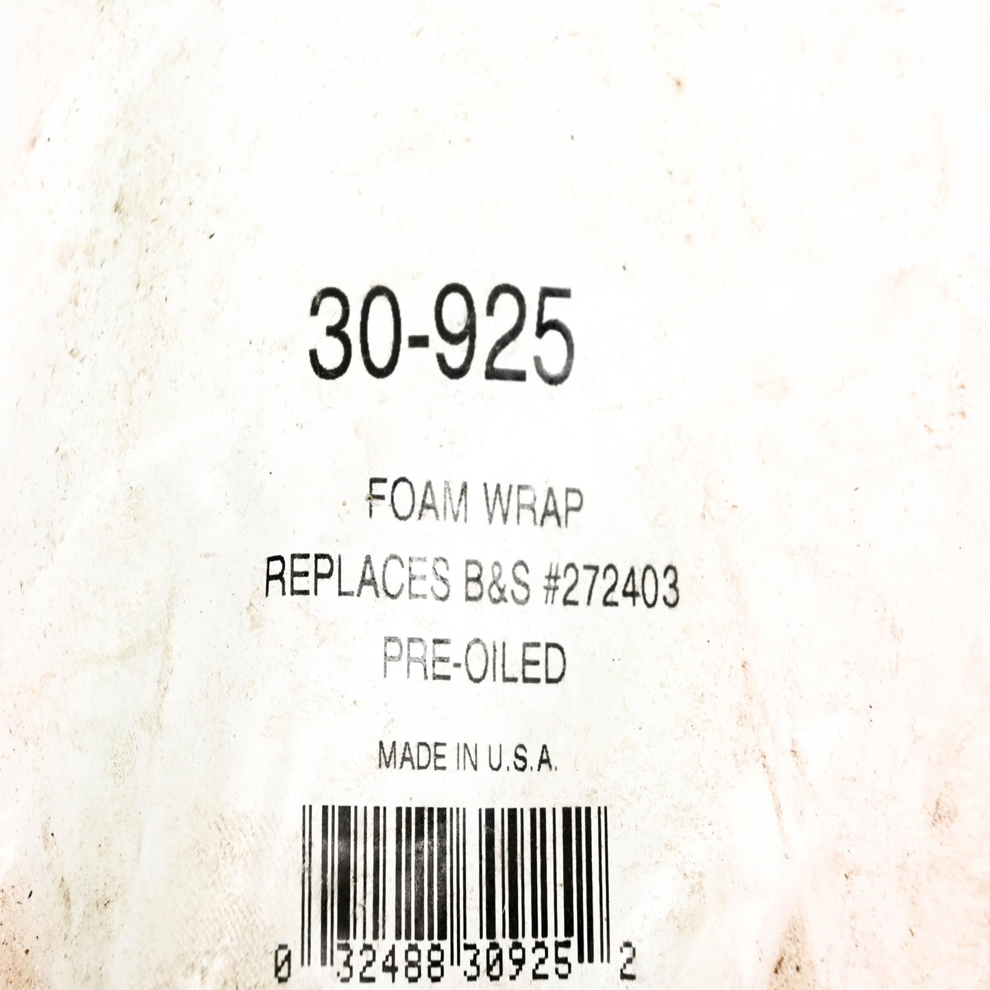 Oregon 30-925, 272403 Pre Oiled Foam Pre Filter NOS