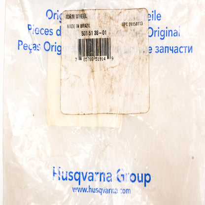 New OEM Husqvarna 501 51 38-01, 501513801 Worm Wheel NOS