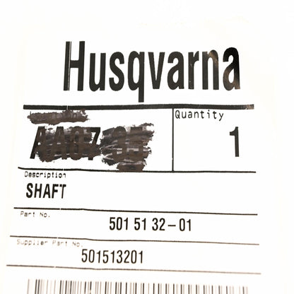 New OEM Husqvarna 501 51 32-01, 501513201 Shaft NOS