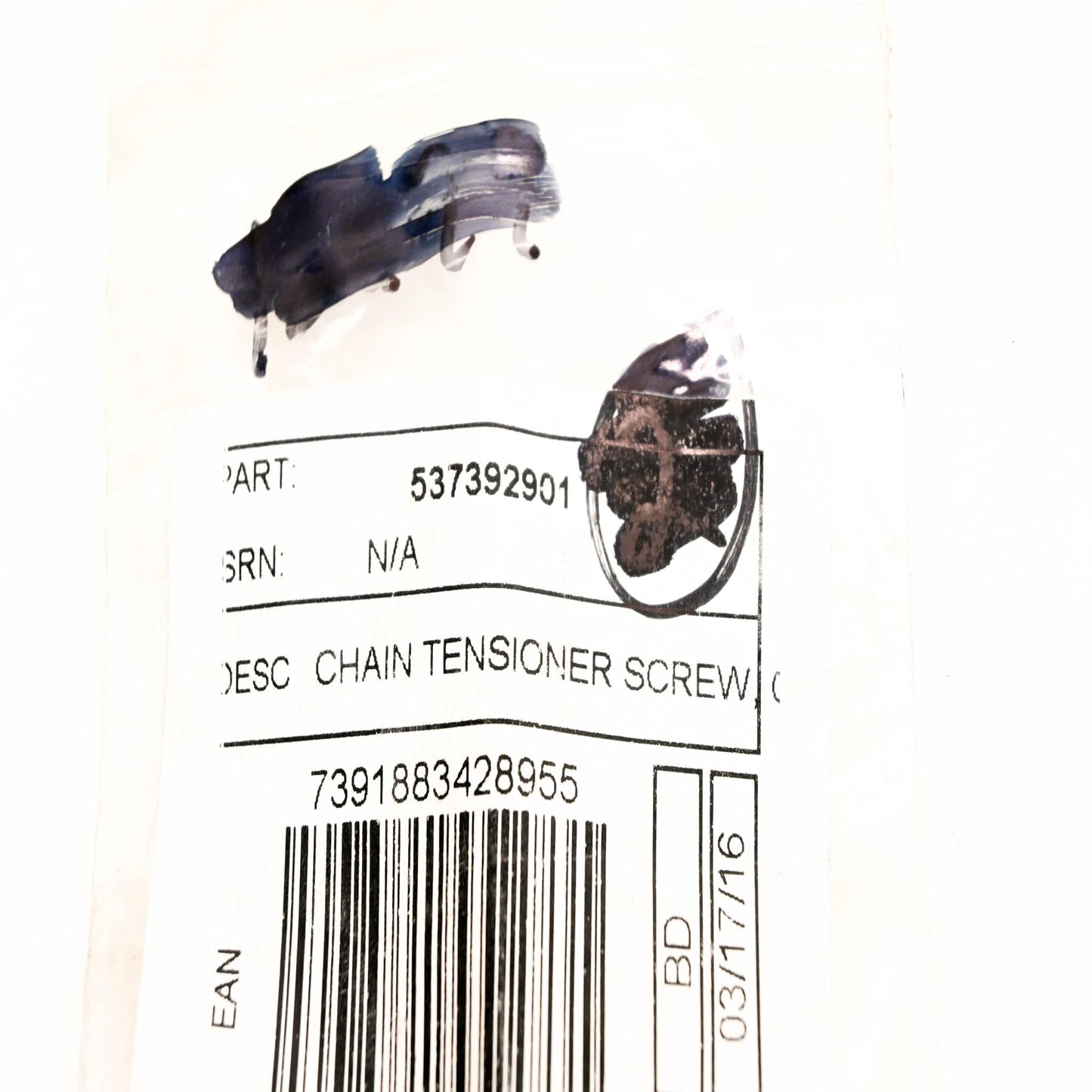 New OEM Husqvarna 537 39 29-01, 537392901 Chain Tensioner Screw NOS