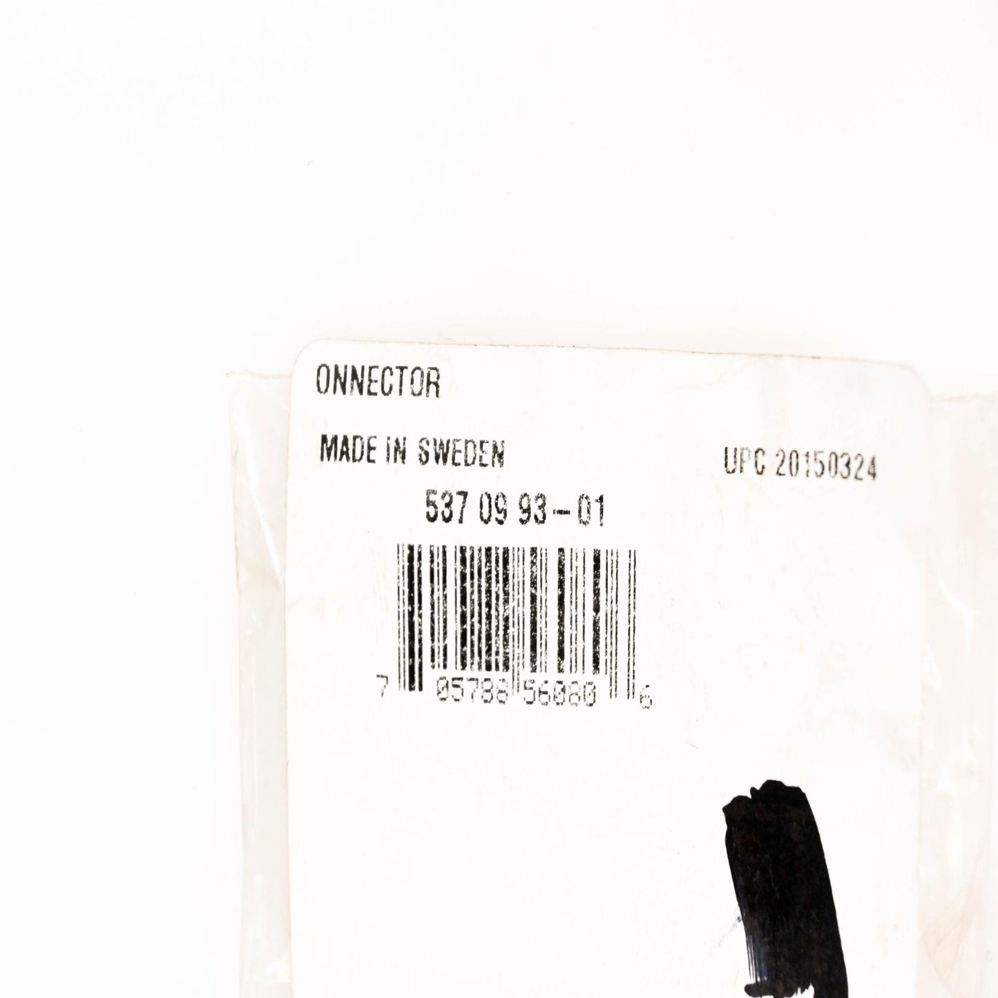 New OEM Husqvarna 537 09 93-01, 537099301 Fuel Tank Elbow Connector NOS